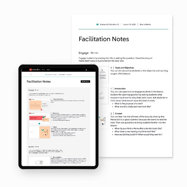 LEGO® Education Science Kit K-2 - Facilitation Notes