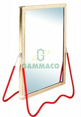 Plane mirror, Glass, mounted 90x140 mm.