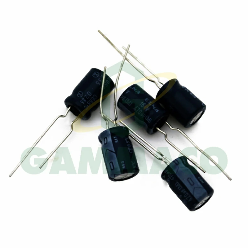 คาปาซิเตอร์ 470 ไมโครฟาหรัด 16 โวลท์ (5 ตัวต่อชุด) 