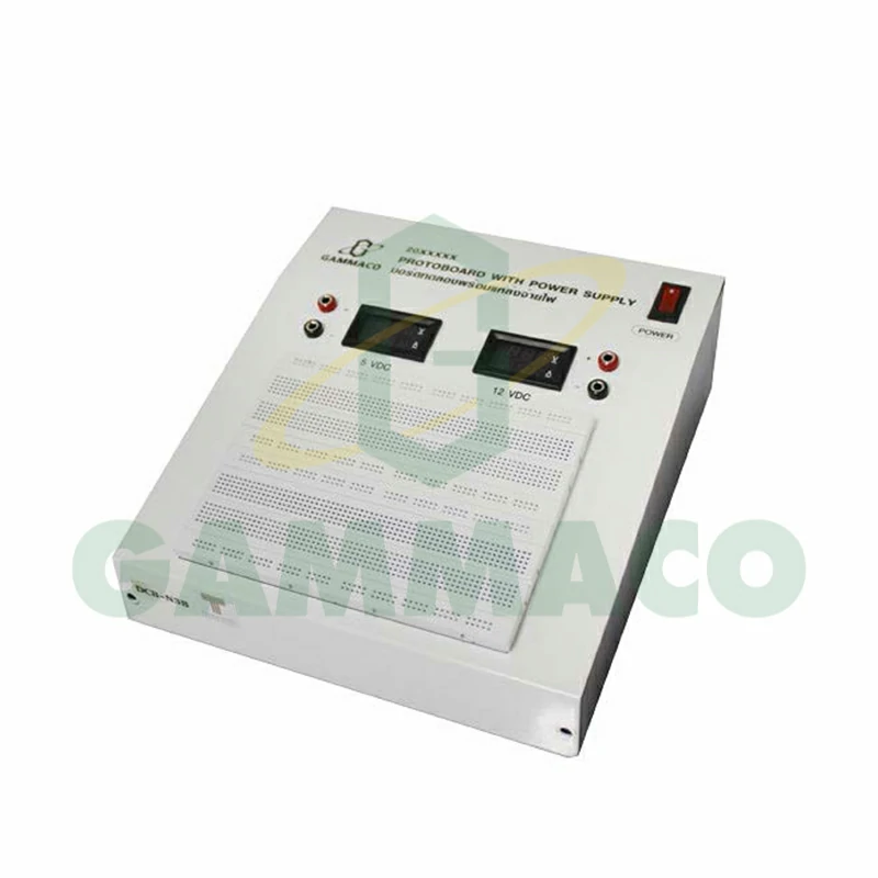 ชุดบอร์ดทดลองพร้อมแหล่งจ่ายไฟ