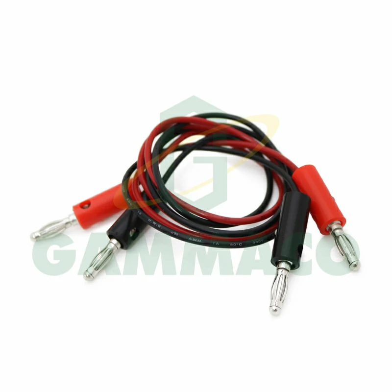 สายไฟ 50 ซม. พร้อมแจ๊คเสียบคู่ (Banana plugs อย่างดี)