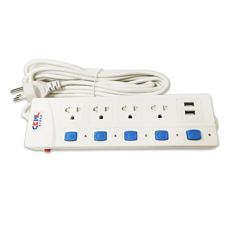 สายไฟ 5 เมตร มีปลั๊กเสียบ มีสวิตซ์ปิด/เปิด