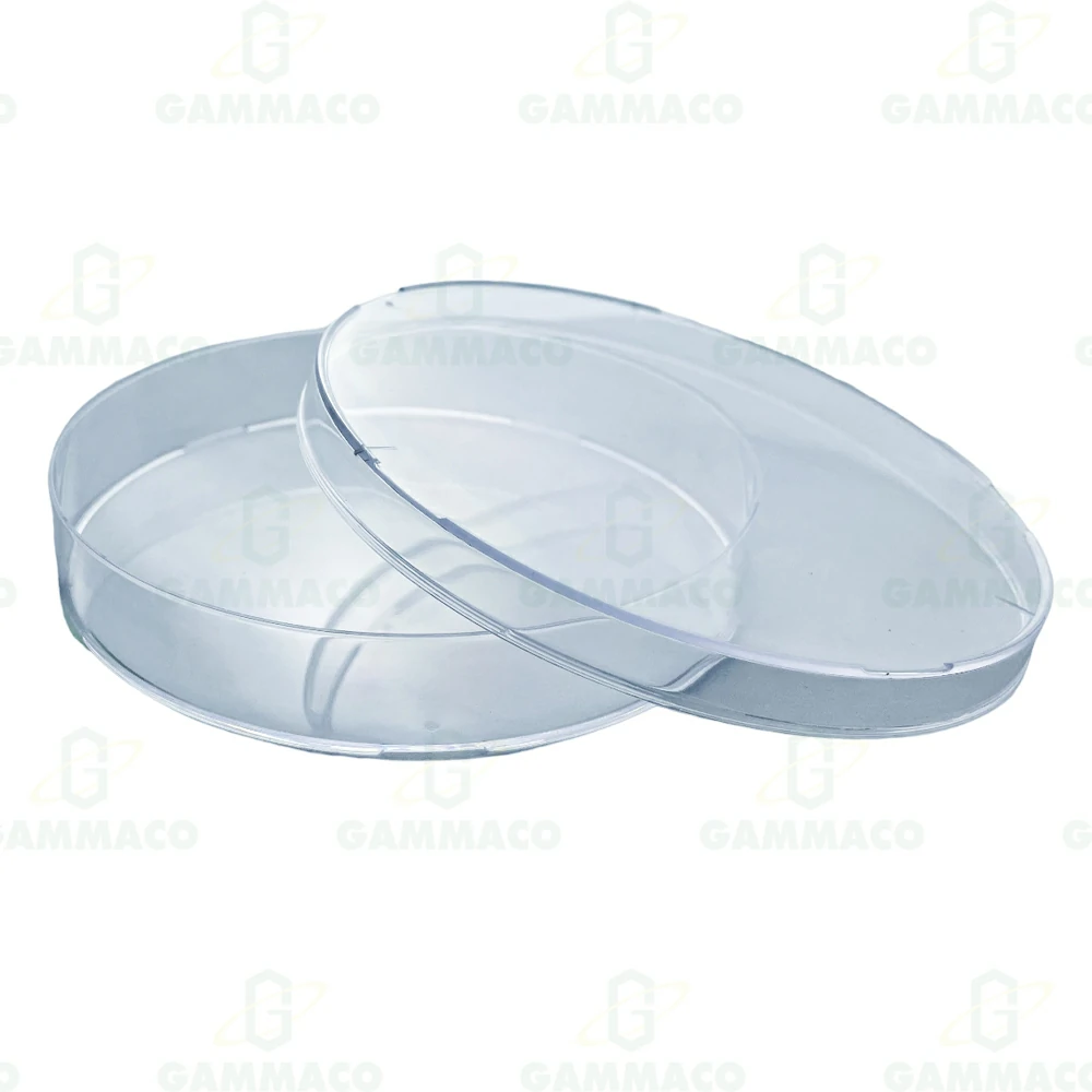 จานเพาะเชื้อพลาสติก (PS) ศก. 90x15 มม. (10 คู่ต่อชุด)