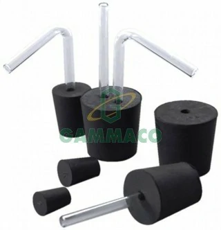 Rubber Stopper No.14, 1 hole (5 pcs. set)