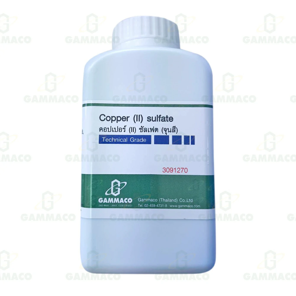 CuSO<sub>4</sub>.5H<sub>2</sub>O คอปเปอร์ (II) ซัลเฟต  (จุนสี) 450 g.
