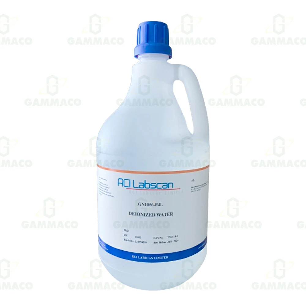 น้ำกลั่น 4 ลิตร Deionized water (DI) (Lab scan)
