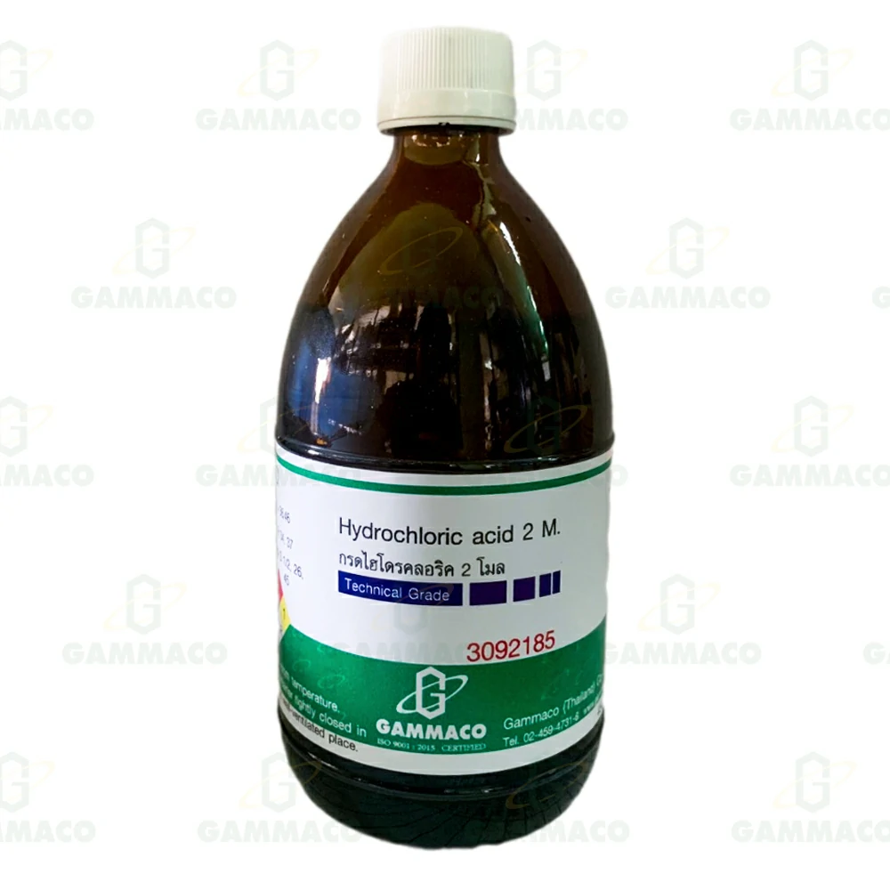 HCl กรดไฮโดรคลอริก 2 โมล 450 cc.