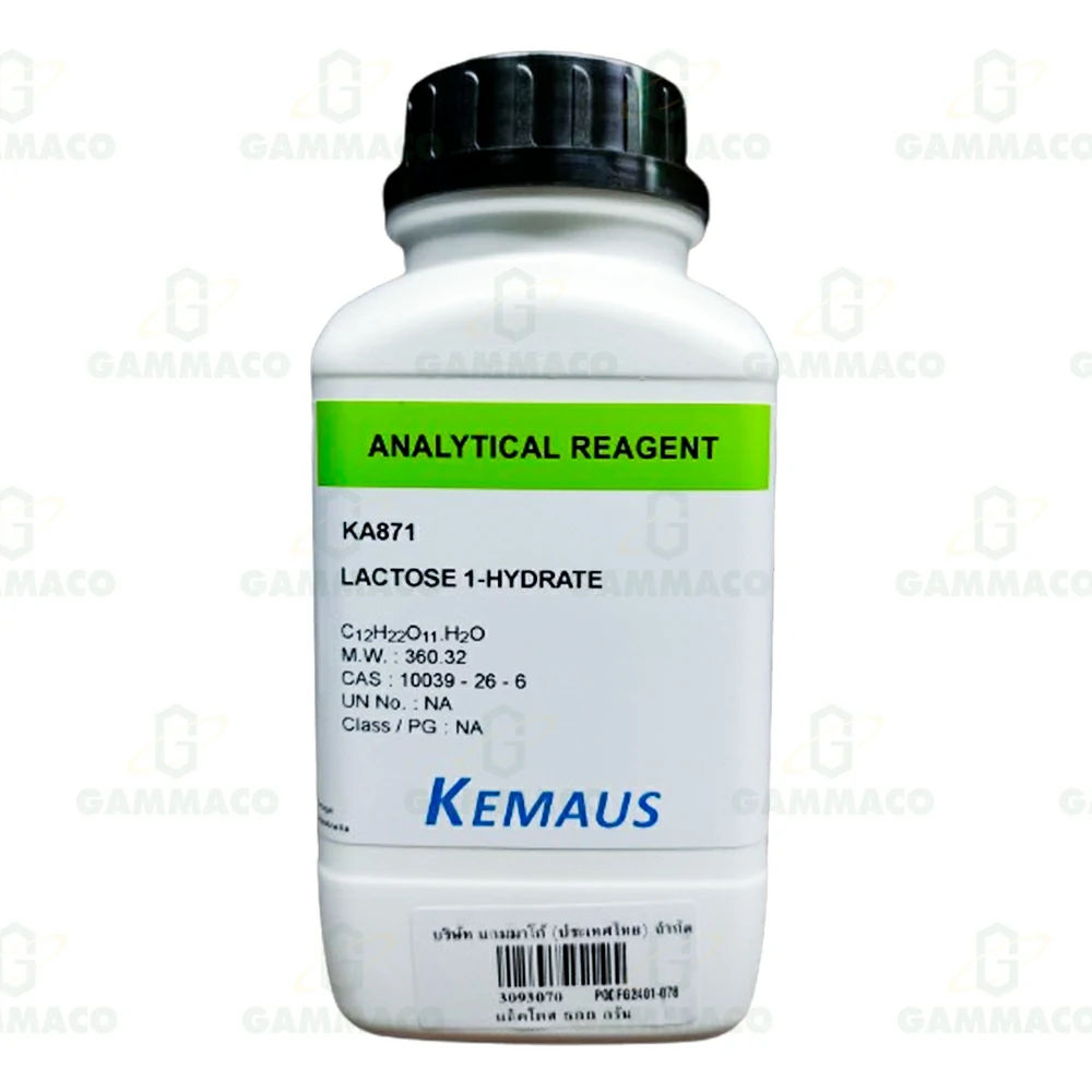 C<sub>12</sub>H<sub>22</sub>O<sub>11</sub>.H<sub>2</sub>O น้ำตาลแลคโตส 500 g.