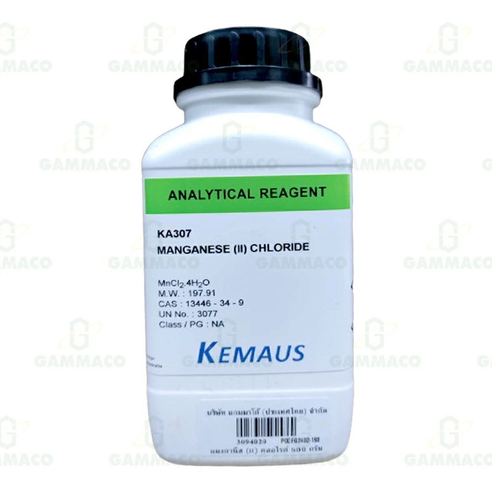MnC<sub>12</sub>.4H<sub>2</sub>O แมงกานีส (II) คลอไรด์ 500 g.