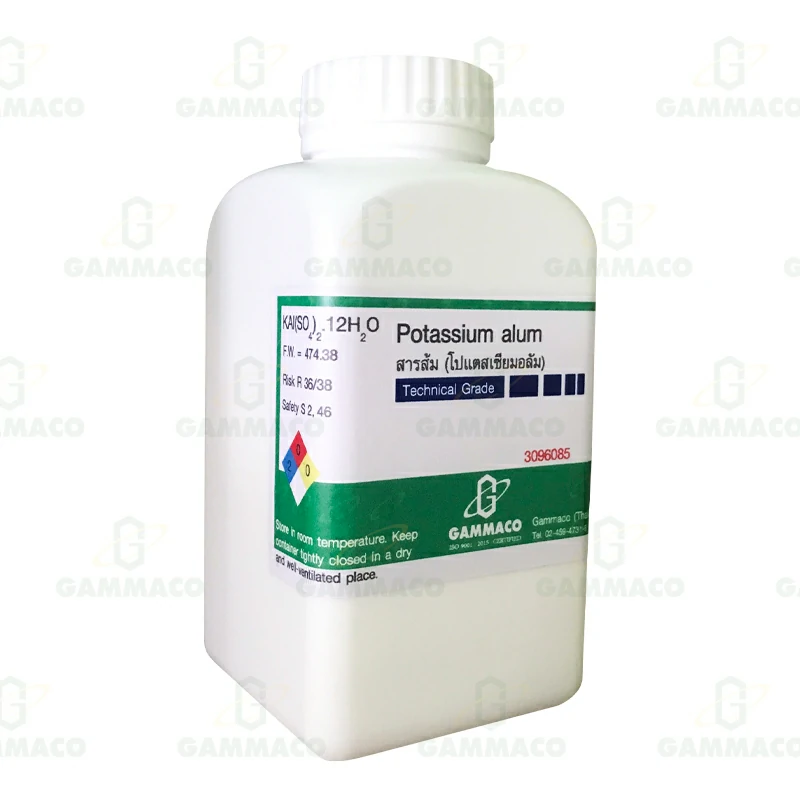 KAl<sub>2</sub>(SO<sub>4</sub>)<sub>3</sub>.12H<sub>2</sub>O สารส้ม (โพแทสเซียมอลัม) 450 g.