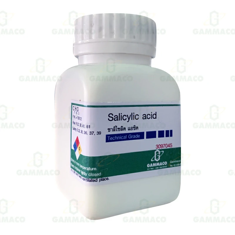 C<sub>7</sub>H<sub>6</sub>O<sub>3</sub> กรดซาลิไซลิก 100 g.