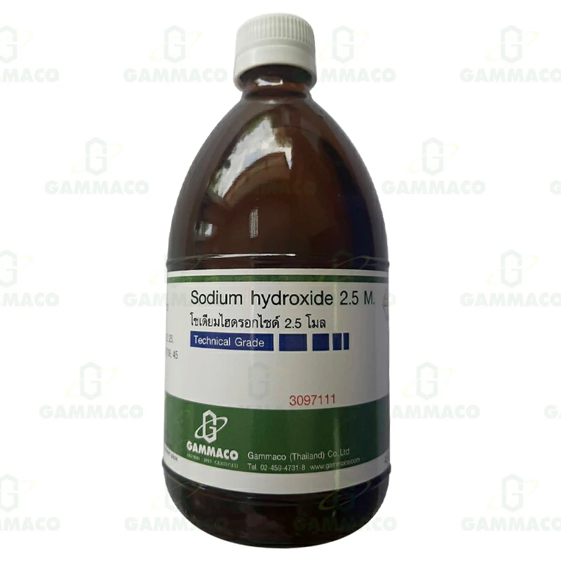 NaOH โซเดียมไฮดรอกไซด์ 2.5 โมล 450 cc.