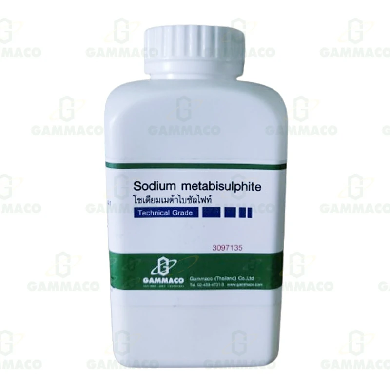 Na<sub>2</sub>S<sub>2</sub>O<sub>5</sub> โซเดียมเมตาไบซัลไฟท์ 450 g.