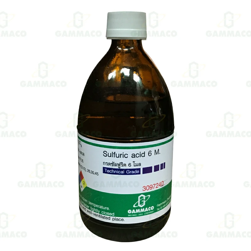 H<sub>2</sub>SO<sub>4</sub> กรดซัลฟูริก 6 โมล 450 cc.