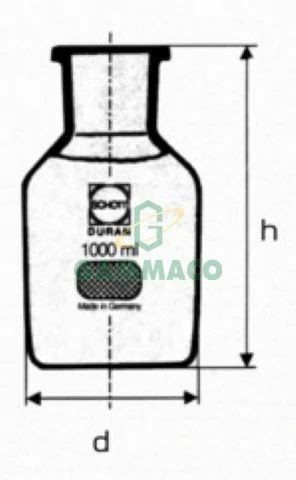 ขวดรีเอเจนท์ สีชาปากกว้าง 100 ซีซี