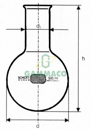 Flask, round bottom 1000 cc. (DURAN) 2172154