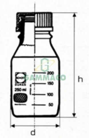 Laboratory bottle 1000 cc. (Duran) 21801545