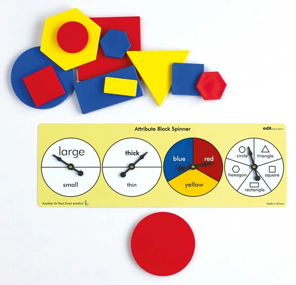 ชุดแป้นหมุนรูปเรขาคณิต (6 ชิ้น)