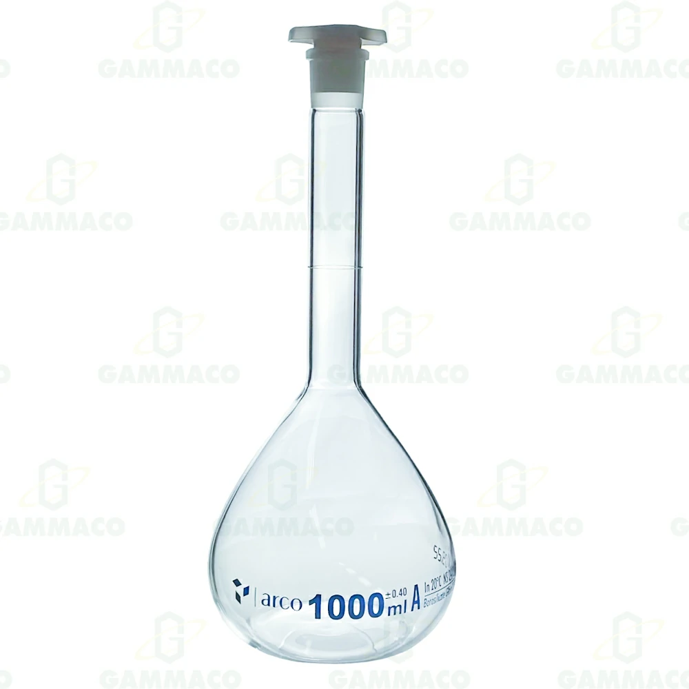 ขวดวัดปริมาตร 1000 ซีซี จุกพลาสติก Class A