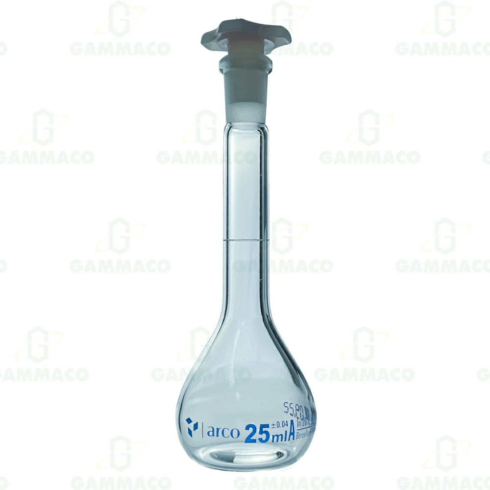 ขวดวัดปริมาตร 25 ซีซี จุกพลาสติก Class A