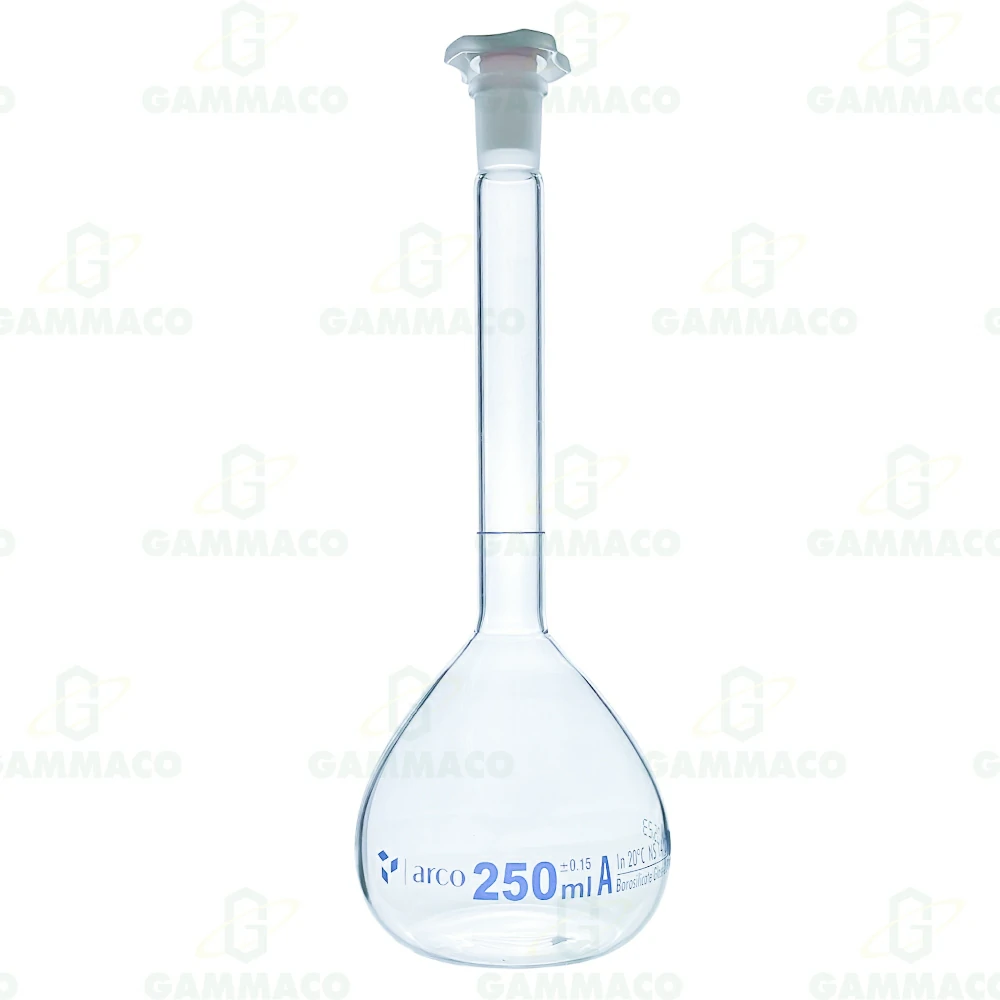 ขวดวัดปริมาตร 250 ซีซี จุกพลาสติก Class A