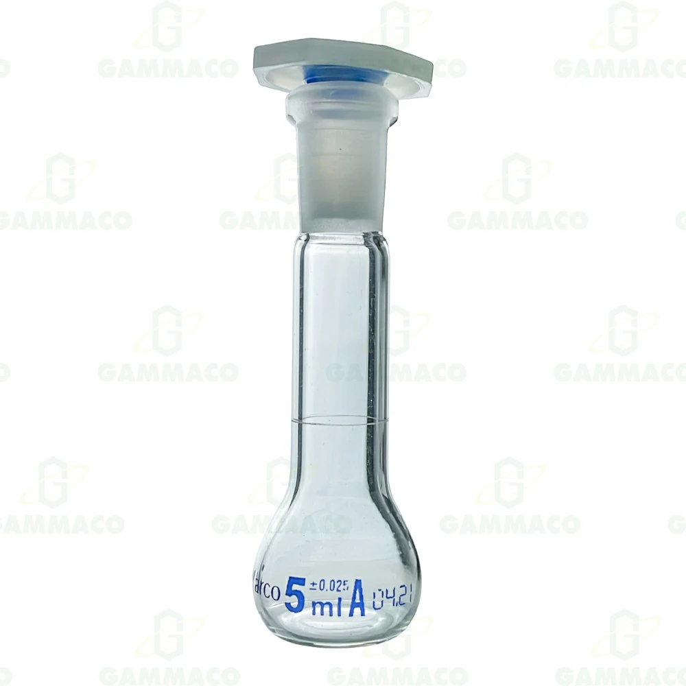 ขวดวัดปริมาตร 5 ซีซี จุกพลาสติก Class A