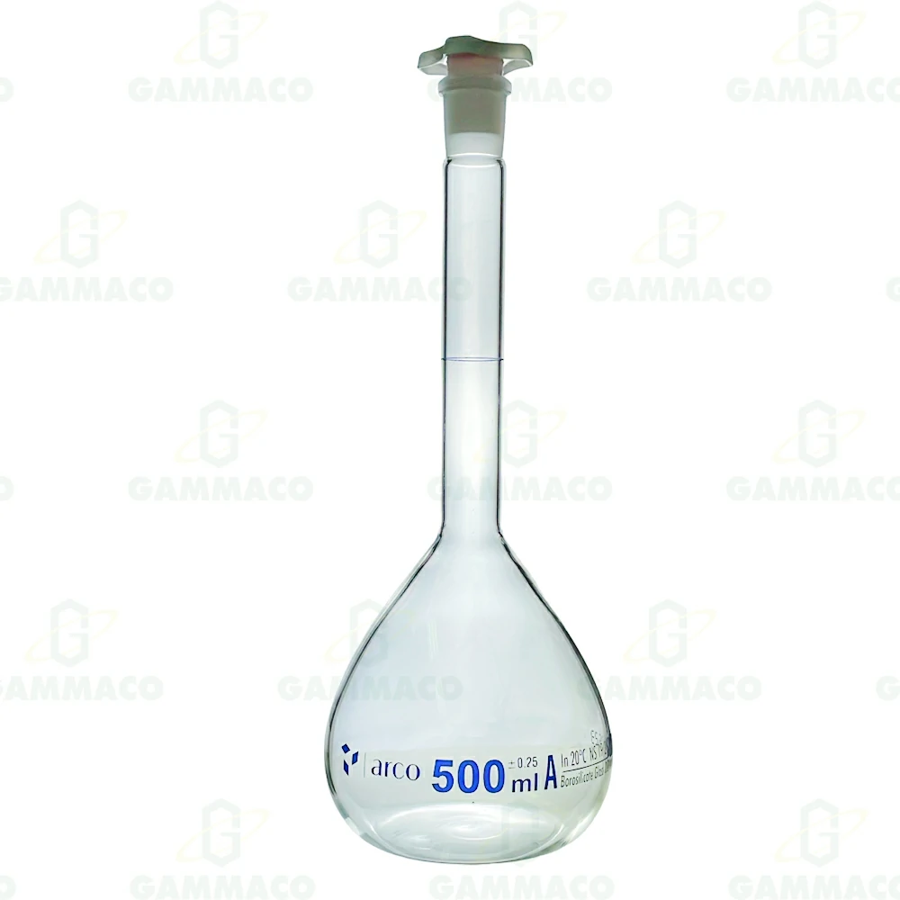 ขวดวัดปริมาตร 500 ซีซี จุกพลาสติก Class A