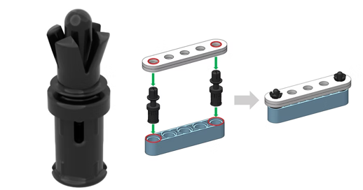 ML Quick Connector เชื่อมต่อแผ่น Plate และ Technic Brick