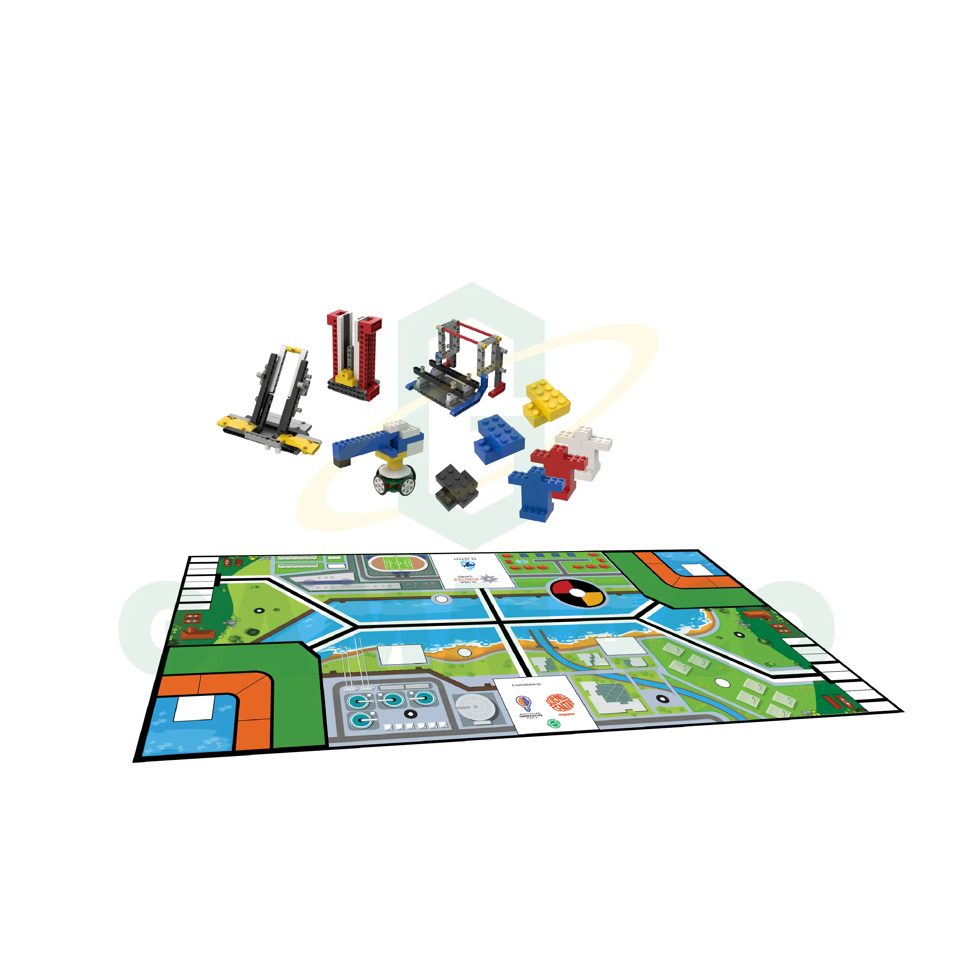 ชุดสนามแข่งขันพร้อมภารกิจ GRG 2024 Mobile Robotics II & III