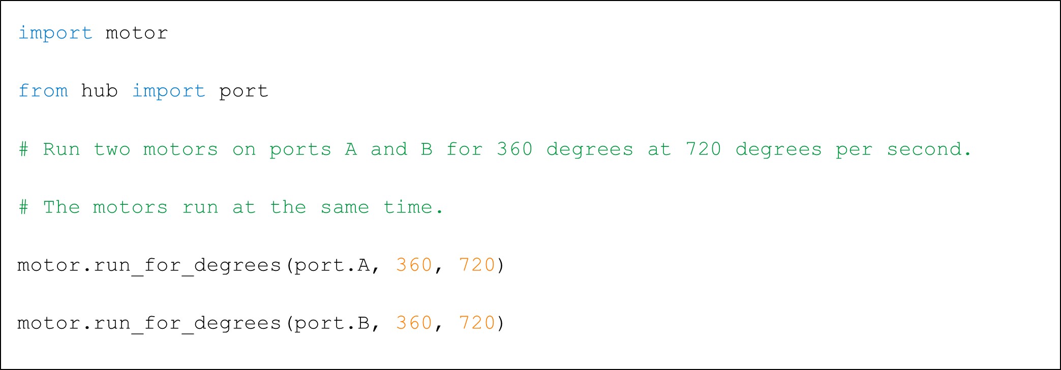 การเขียนโปรแกรมด้วย Python - Multiple-Motors 1