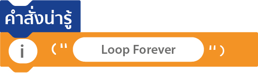 การเขียนโปรแกรมด้วย Python - Loop Forever