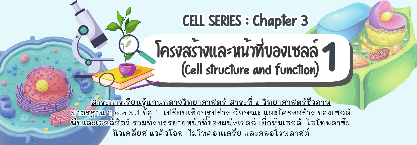 Cell Series - Chapter 3 (โครงสร้างและหน้าที่ของเซลล์ 1)